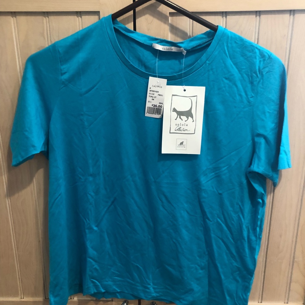 Turquoise Solola short-sleeve tee